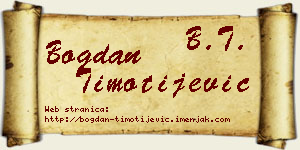 Bogdan Timotijević vizit kartica